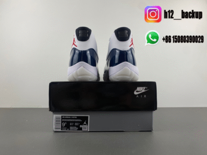 Air Jordan 11 White/Deep Blue/Red LH0296-400 - Image 8