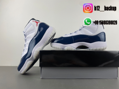 Air Jordan 11 White/Deep Blue/Red LH0296-400 - Image 5