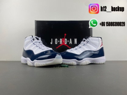 Air Jordan 11 White/Deep Blue/Red LH0296-400