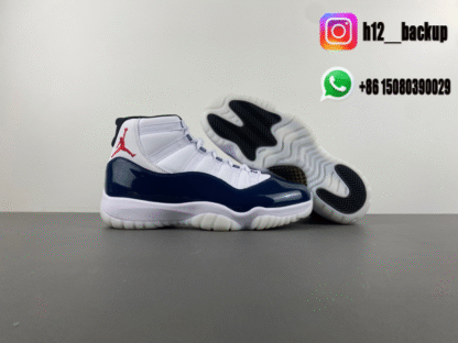 Air Jordan 11 White/Deep Blue/Red LH0296-400 - Image 4