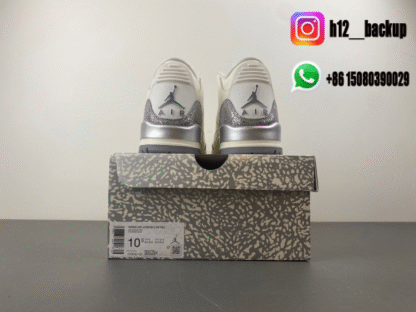 Air Jordan 3 “Sail/Metallic Silver” CK9246-100 - Image 7