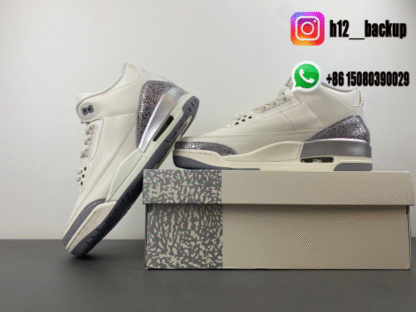 Air Jordan 3 “Sail/Metallic Silver” CK9246-100 - Image 4