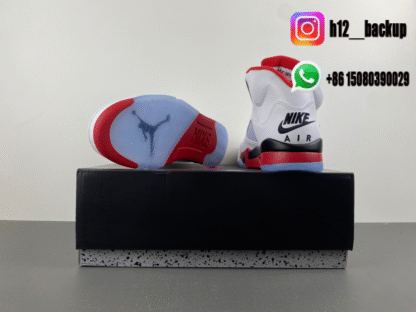 Air Jordan 5 “Fire Red Black Tongue” HQ7978-101 - Image 6