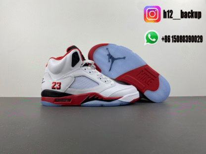 Air Jordan 5 “Fire Red Black Tongue” HQ7978-101 - Image 4