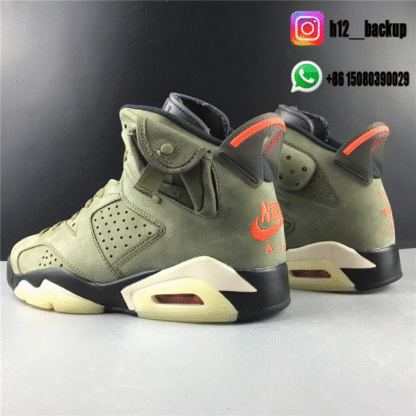 Air Jordan 6 Travis Scott Cactus Jack Olive CN1084-200 - Image 3