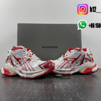 Balenciaga Runner 7.5 white red 677402-W3RB2-9060