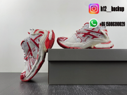 Balenciaga Runner 7.5 white red 677402-W3RB2-9060 - Image 5