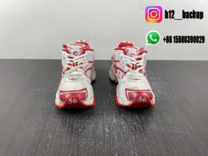 Balenciaga Runner 7.5 white red 677402-W3RB2-9060 - Image 4