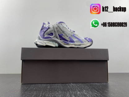 Balenciaga Runner 7.5 white purple 677402-W3RB3-5901 - Image 7
