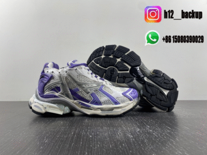 Balenciaga Runner 7.5 white purple 677402-W3RB3-5901 - Image 4