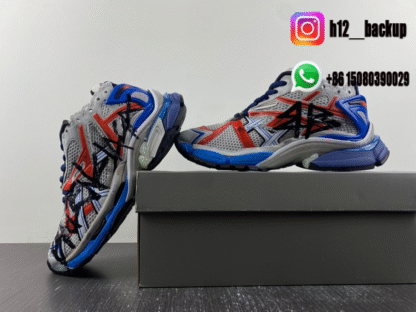 Balenciaga Runner 7.5 Gray dark blue orange English color 677403-W3RB6-1264 - Image 5