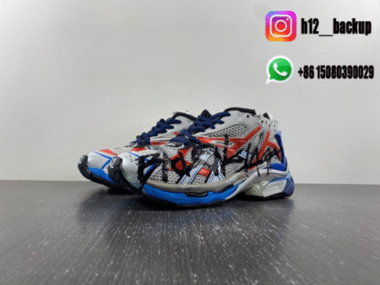 Balenciaga Runner 7.5 Gray dark blue orange English color 677403-W3RB6-1264 - Image 2