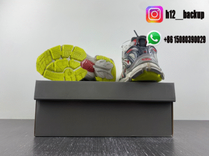 Balenciaga Runner 7.5 White gray red fluorescent green 677403-W3RB6-9167 - Image 7