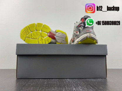 Balenciaga Runner 7.5 White gray red fluorescent green 677403-W3RB6-91D7 - Image 6