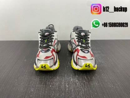 Balenciaga Runner 7.5 White gray red fluorescent green 677403-W3RB6-91D7 - Image 5