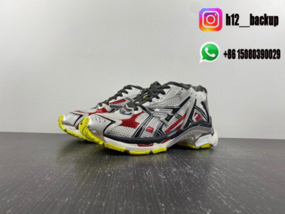 Balenciaga Runner 7.5 White gray red fluorescent green 677403-W3RB6-91D7 - Image 2