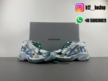 Balenciaga 7.5 white green gray 77274-W3RBW-0623