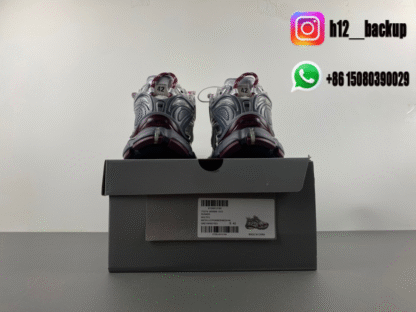 Balenciaga Runner 7.5 White gray wine red 772774-W3RBW-0312 - Image 8