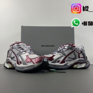 Balenciaga Runner 7.5 White gray wine red 772774-W3RBW-0312