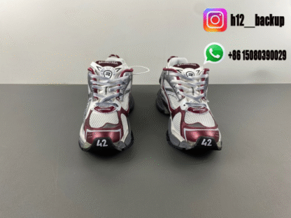 Balenciaga Runner 7.5 White gray wine red 772774-W3RBW-0312 - Image 4