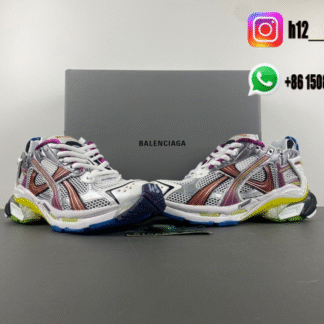 Balenciaga 7.5 Silver Brown Fluorescent Green 772774-W3RBW-9168