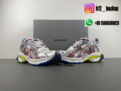Balenciaga 7.5 Silver Brown Fluorescent Green 772774-W3RBW-9168