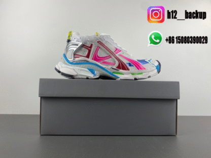 Balenciaga 7.5 white blue pink green 772774-W3RBW-9645 - Image 7