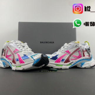 Balenciaga 7.5 white blue pink green 772774-W3RBW-9645