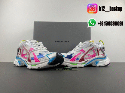 Balenciaga 7.5 white blue pink green 772774-W3RBW-9645