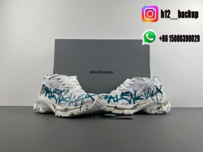 Balenciaga 7.5 white blue 772774-W3RNY-0133