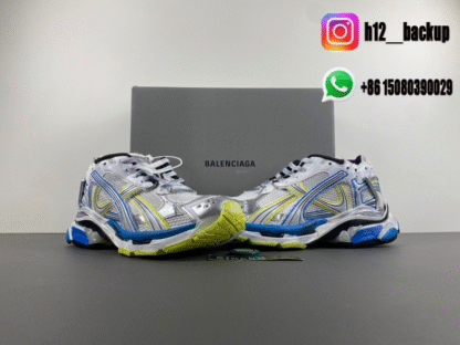 Balenciaga 7.5 silver blue green 772774-W3RNY-0213