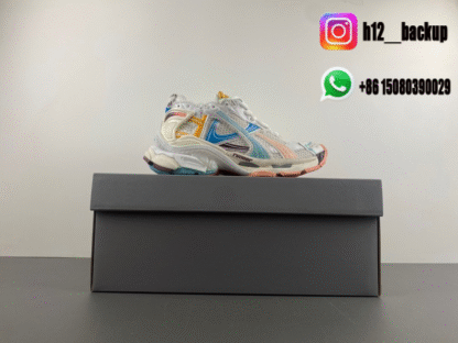 Balenciaga 7.5 white pink blue 772774-W3RNY-0326 - Image 7