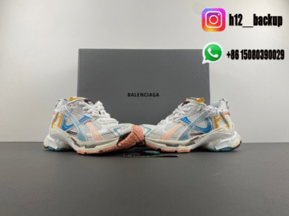 Balenciaga 7.5 white pink blue 772774-W3RNY-0326