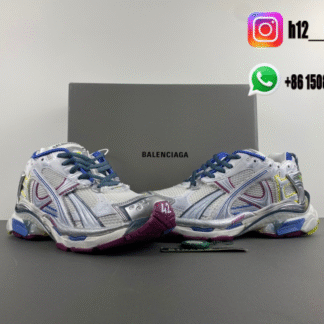 Balenciaga 7.5 Silver blue wine red 772774-W3RNY-0D28