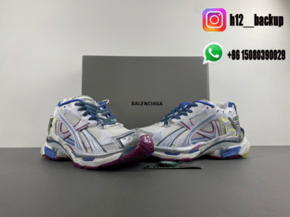 Balenciaga 7.5 Silver blue wine red 772774-W3RNY-0D28