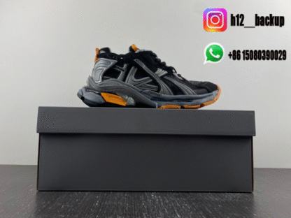 Balenciaga Runner 7.5 Carbon Gray Orange 772774-W3RNY-4018 - Image 7