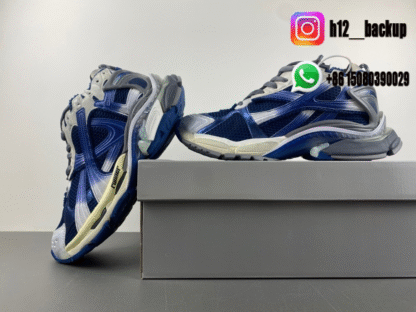 Balenciaga 7.5 Royal blue differentiation white gray 772774-WRUNG 2410 - Image 7