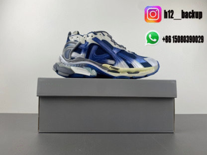Balenciaga 7.5 Royal blue differentiation white gray 772774-WRUNG 2410 - Image 6