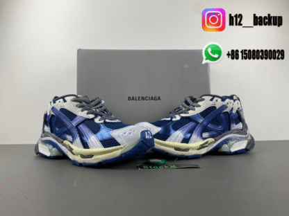 Balenciaga 7.5 Royal blue differentiation white gray 772774-WRUNG 2410