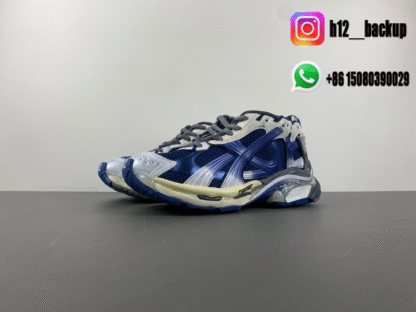Balenciaga 7.5 Royal blue differentiation white gray 772774-WRUNG 2410 - Image 2