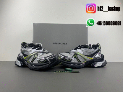 Balenciaga 7.5 silver black green 779066-W3RBXP-2315