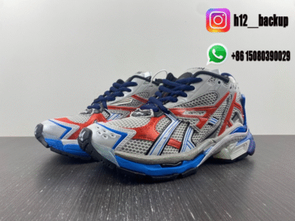 Balenciaga Runner 7 Blue Orange 772774-W3RNY-DI8 - Image 8
