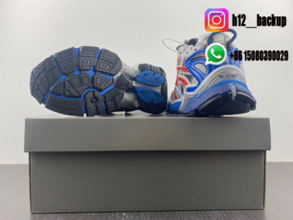 Balenciaga Runner 7 Blue Orange 772774-W3RNY-DI8 - Image 7