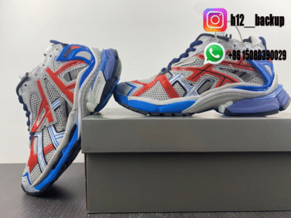 Balenciaga Runner 7 Blue Orange 772774-W3RNY-DI8 - Image 3