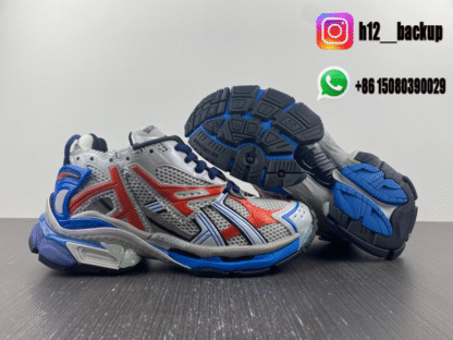 Balenciaga Runner 7 Blue Orange 772774-W3RNY-DI8 - Image 2