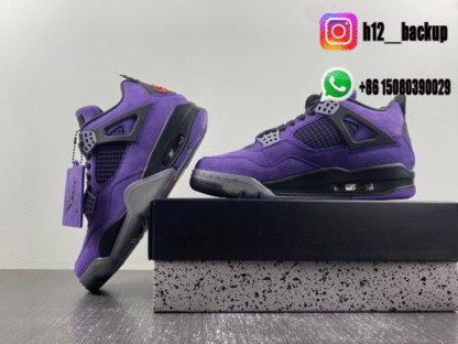 Air Jordan 4 Retro Travis Scott Purple 766296-LN4 - Image 4