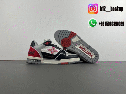 Louis Vuitton Trainer Black Red LV2025-ID10 - Image 3