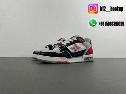 Louis Vuitton Trainer Black Red LV2025-ID10 - Image 2