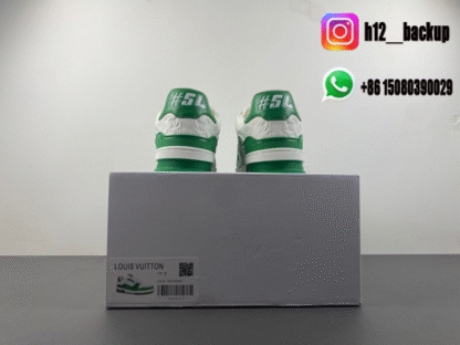 Louis Vuitton Trainer White Green LV2025-ID12 - Image 7