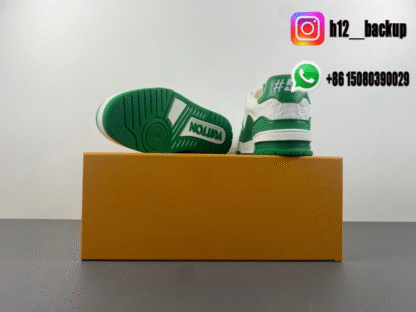 Louis Vuitton Trainer White Green LV2025-ID12 - Image 6